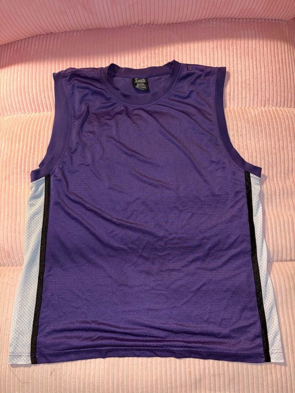 Southpole Collection Mesh Athletic Tank Top Purple XXL
